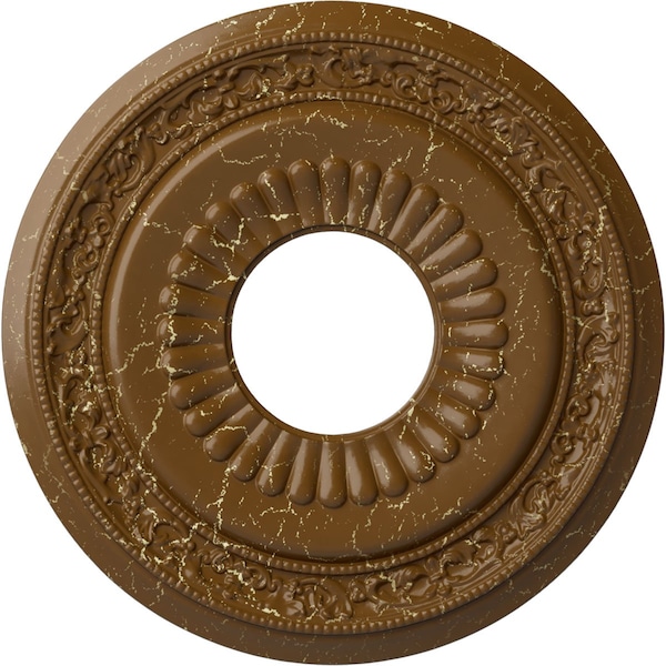 Ekena Millwork Lauren Medallion (Canopies up to 6 1/4"), 20 5/8"OD x 6 1/4"ID x 1 3/8"P, Smokey Topaz Crackle CM20LNSTC - main